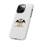 Stay Spooky Gold Phone Case Halloween Bat Design