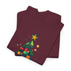 Christmas Tree Graphic Tee Modern Pixelated Holiday T-Shirt