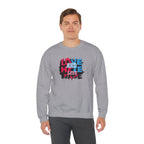 Crewneck Sweatshirt 'Love and Less Hate' Graffiti Heart Design