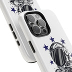 Astronaut Biker Tough Phone Case Retro Space Helmet Rider with Stars