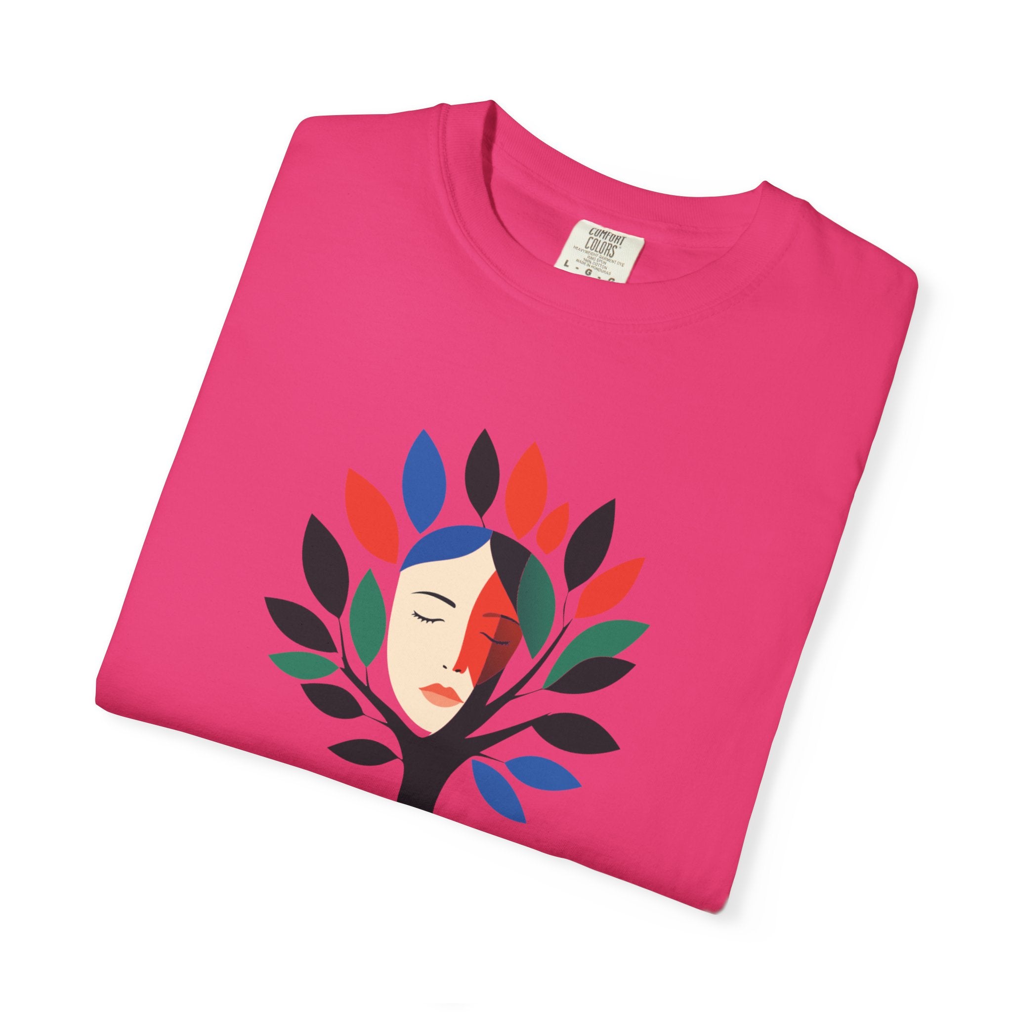 Tree of Faces T-Shirt Colorful Abstract Tree Graphic Tee