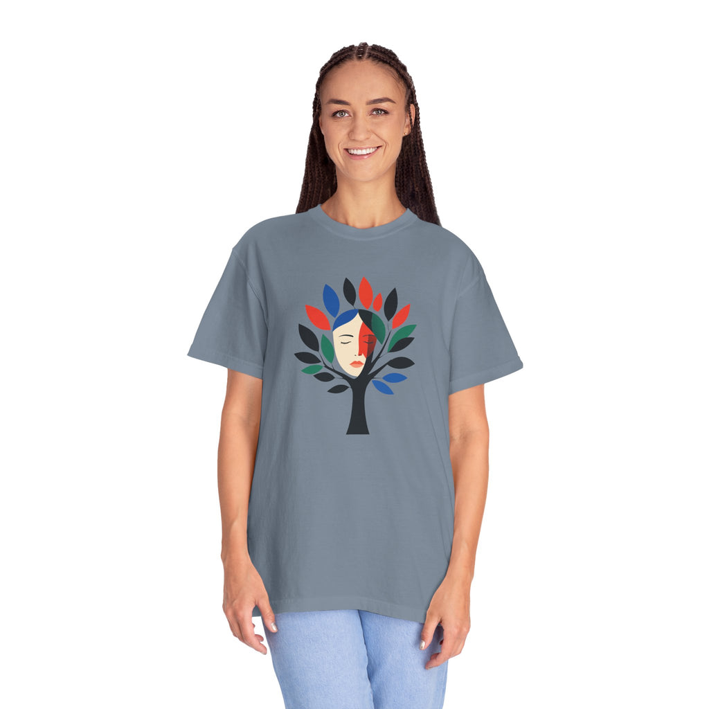 Tree of Faces T-Shirt Colorful Abstract Tree Graphic Tee