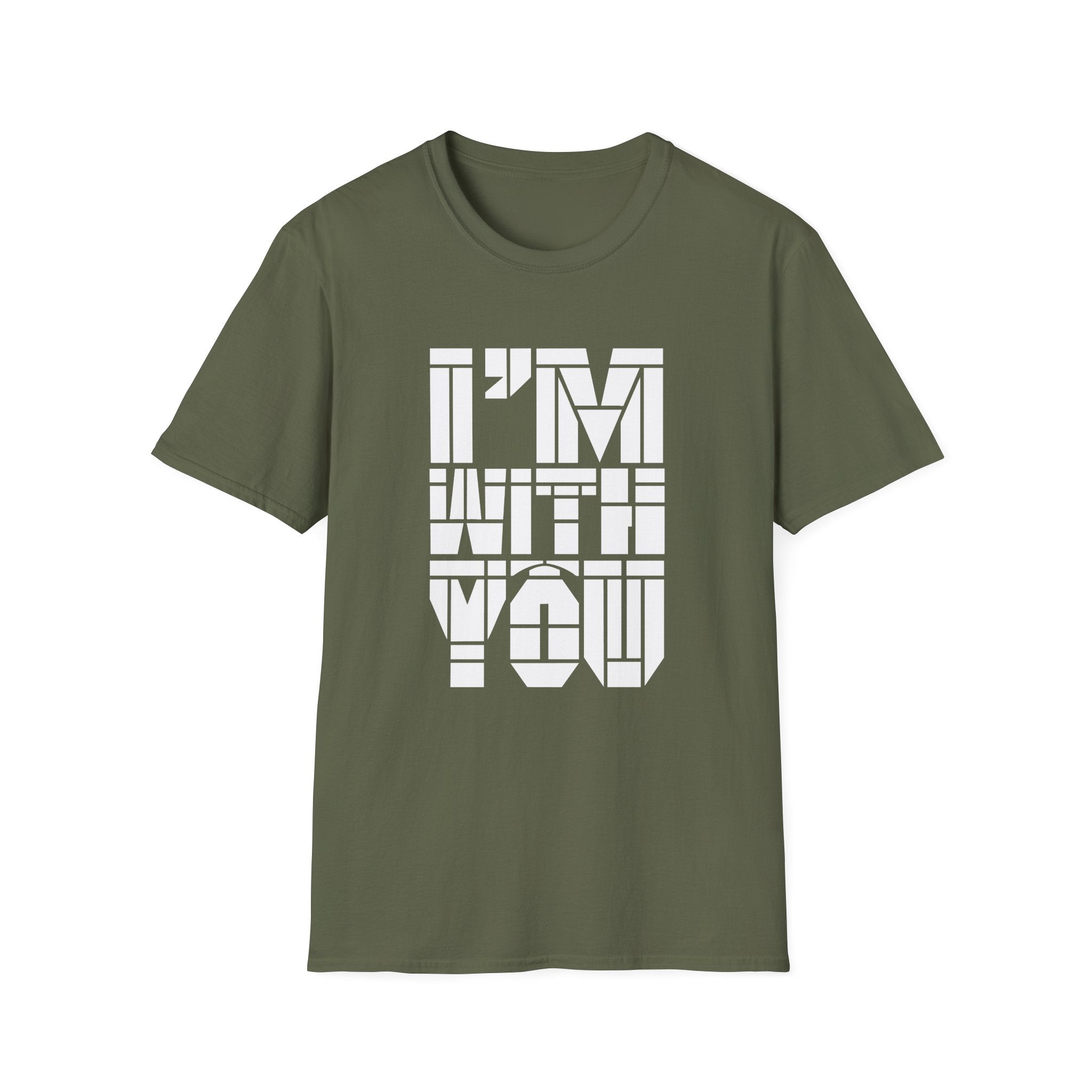 I’m With You Graphic Tee Bold Block Letter Statement T-Shirt