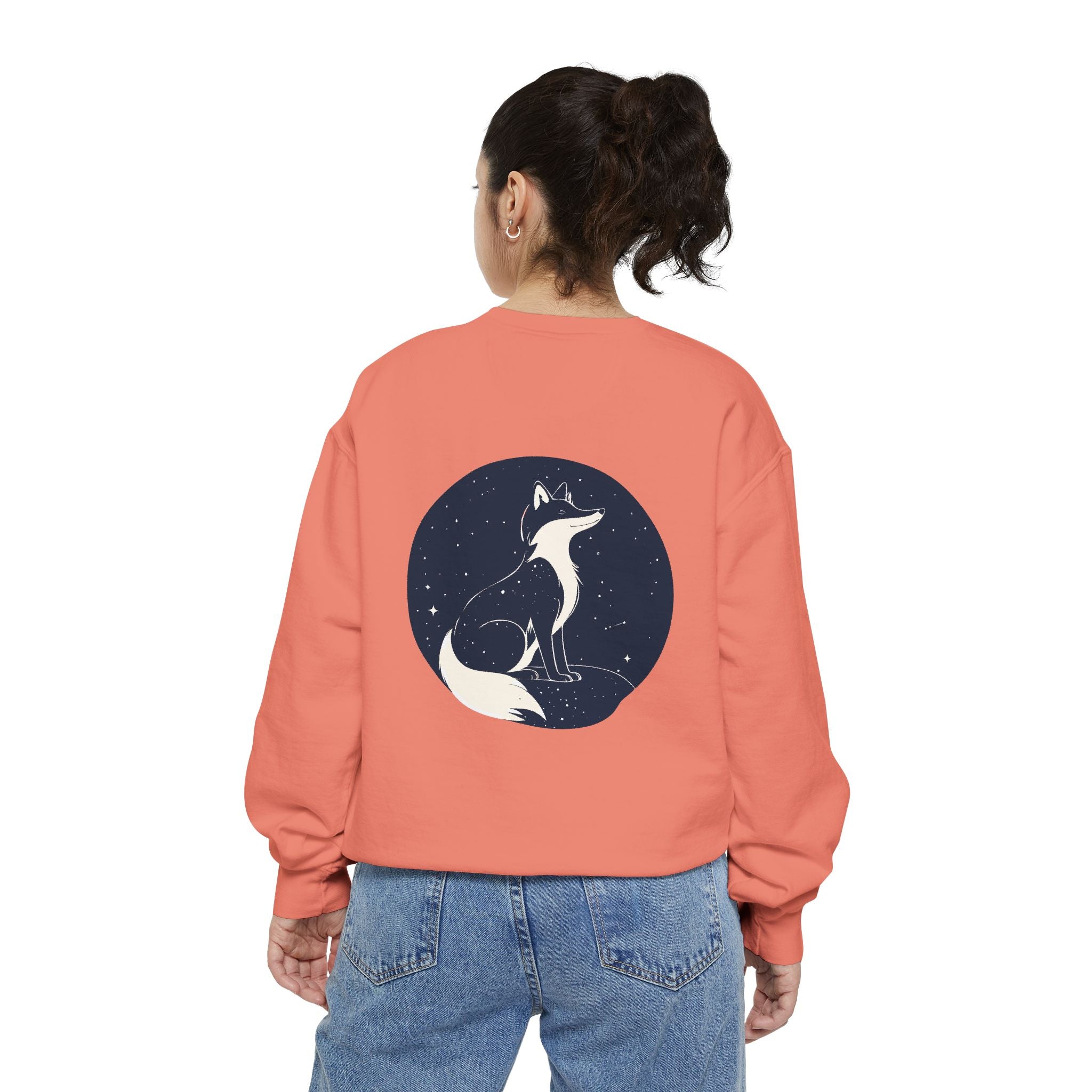 Fox Moon Sweatshirt Vintage Celestial Fox Crewneck