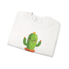 Cute Kawaii Cactus Crewneck Sweatshirt Smiling Potted Cactus Graphic