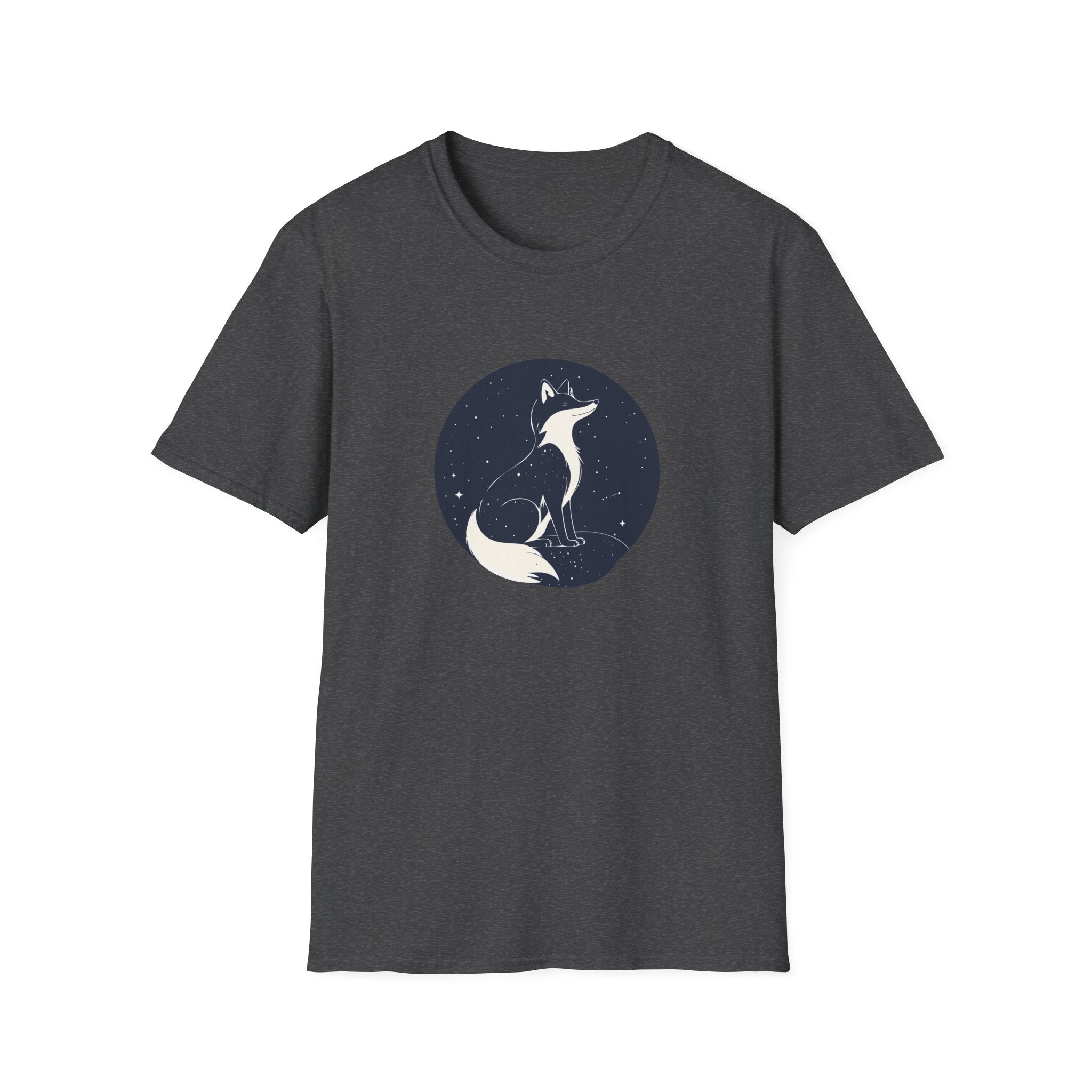 Fox Moon T‑Shirt Minimal Night Sky Fox Graphic Tee