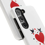 Tough Phone Case Red Dripping Heart with Doves Valentine's Protection