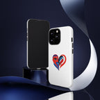 Heart Face Phone Case Red & Blue Abstract Love Design