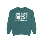 Concrete Script Sweatshirt Urban Typography Garment-Dyed Crewneck