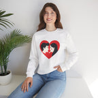 Valentine Couple Heart Crewneck Sweatshirt