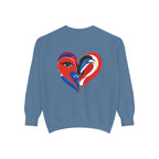 Heart Portrait Sweatshirt Artistic Dual-Face Love Graphic