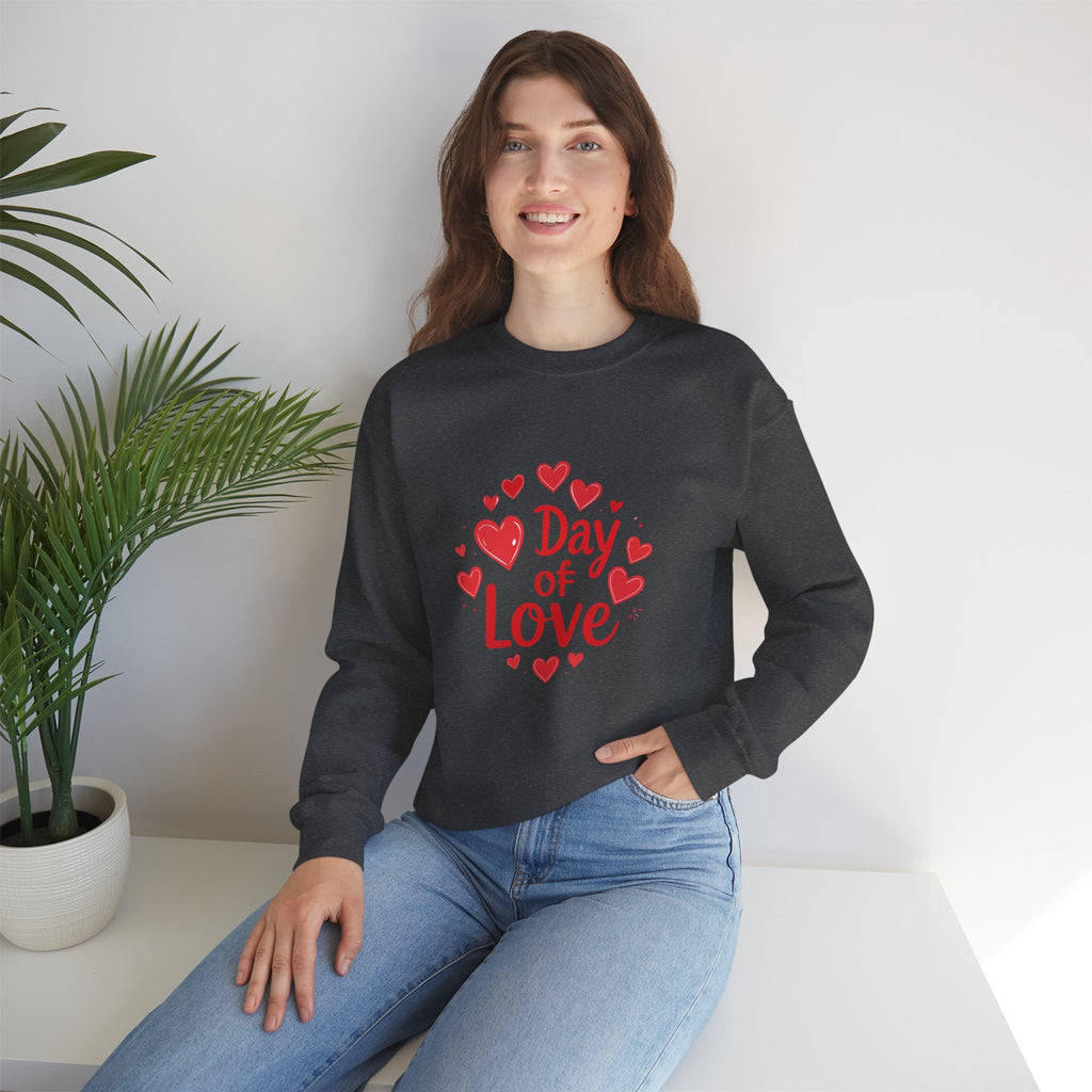 Quietly Cheerful The Day of Love Sentimental Hearts Crewneck