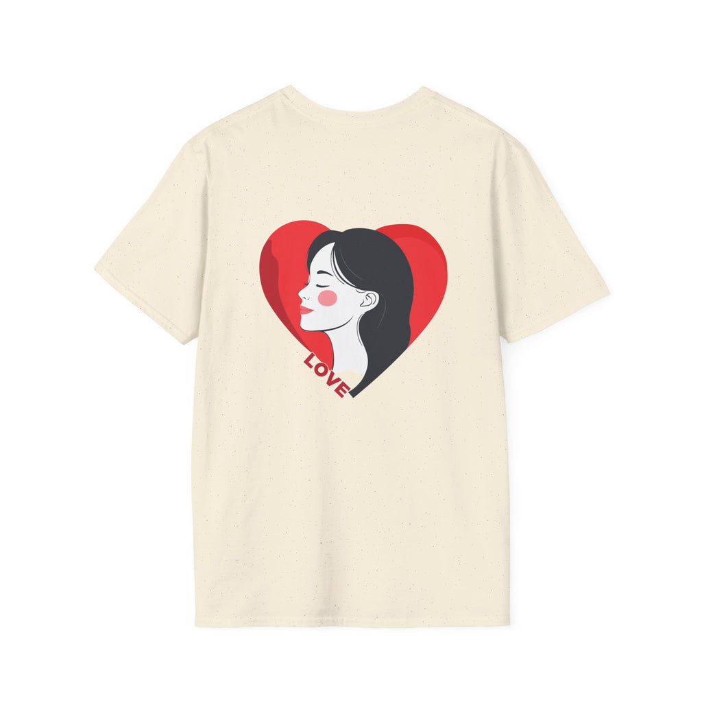 Love Heart Portrait T-Shirt Woman Face Profile