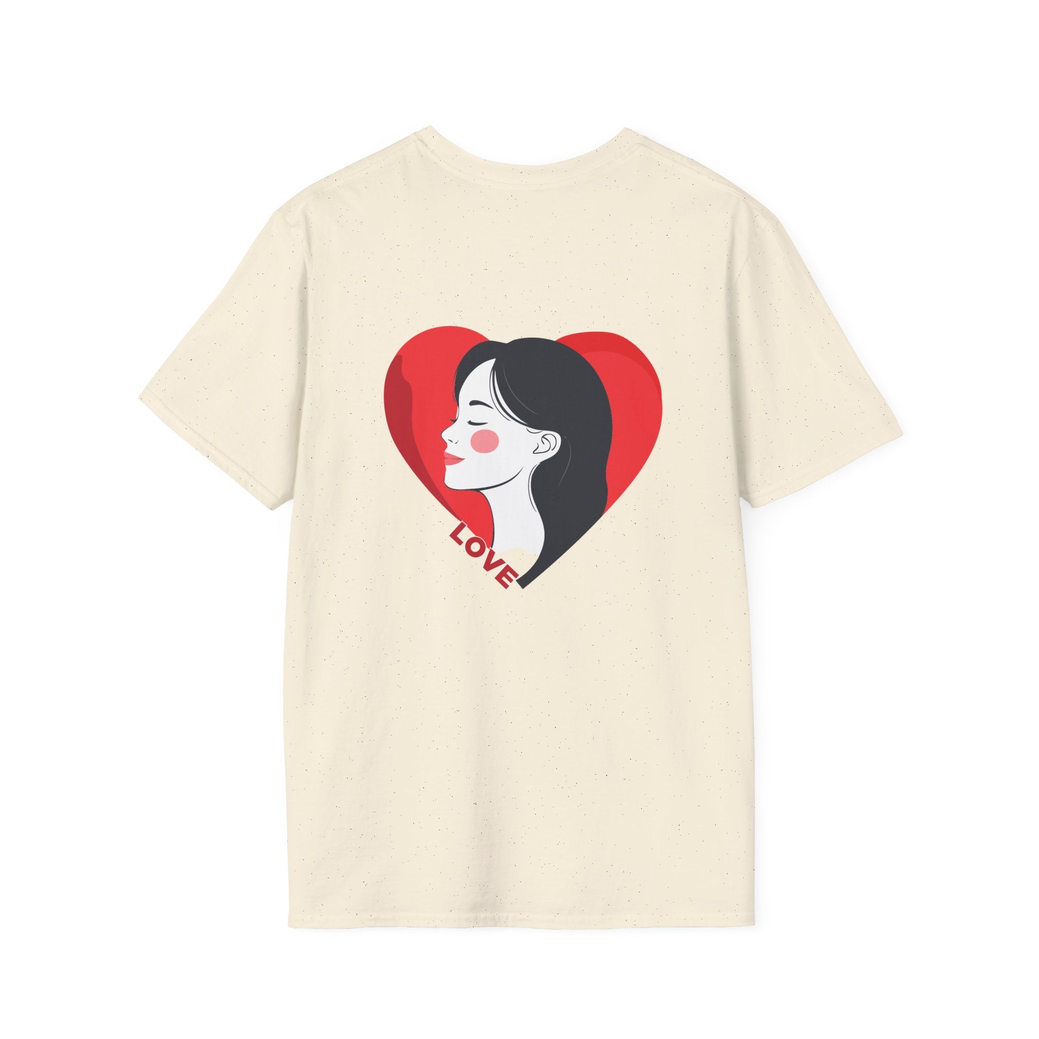 Love Heart Portrait T-Shirt Woman Face Profile