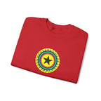 Sunburst Star Embroidered Rasta Star Mandala Crewneck Sweatshirt