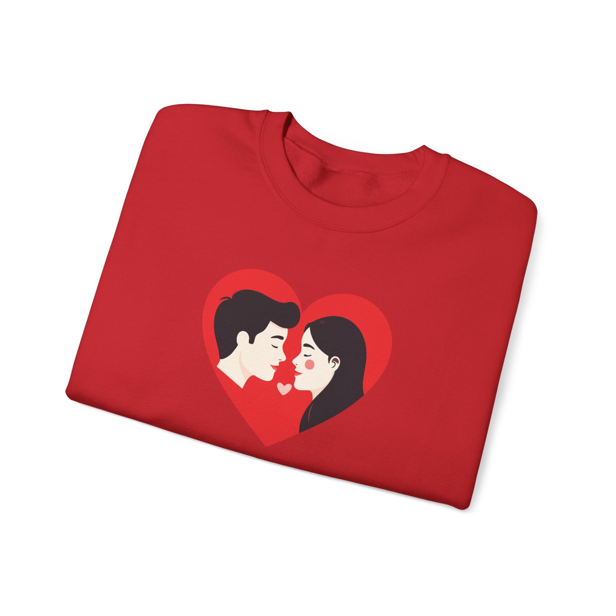 Valentine Couple Heart Crewneck Sweatshirt