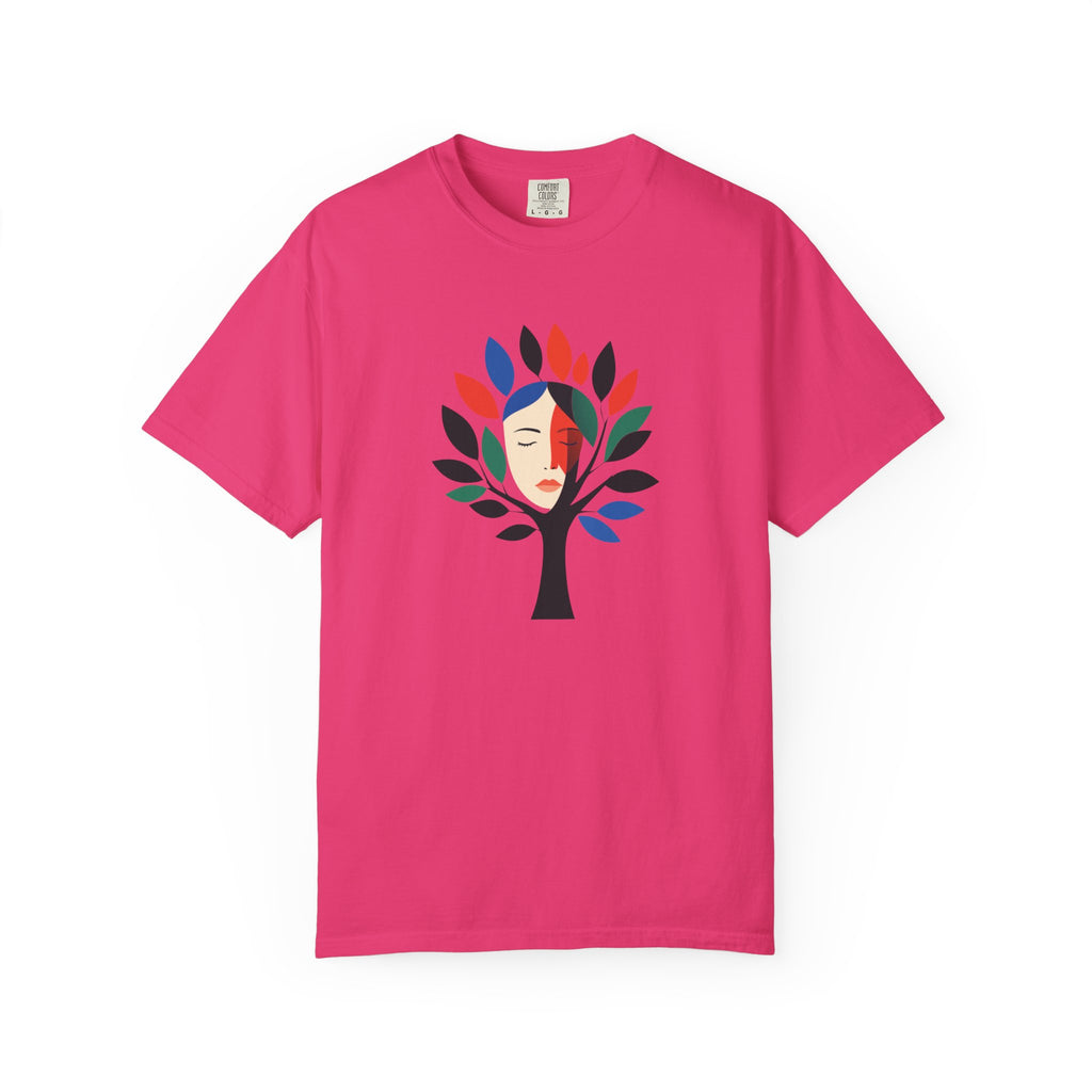 Tree of Faces T-Shirt Colorful Abstract Tree Graphic Tee