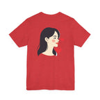 Heart Portrait Tee Romantic Face Heart Graphic T‑Shirt