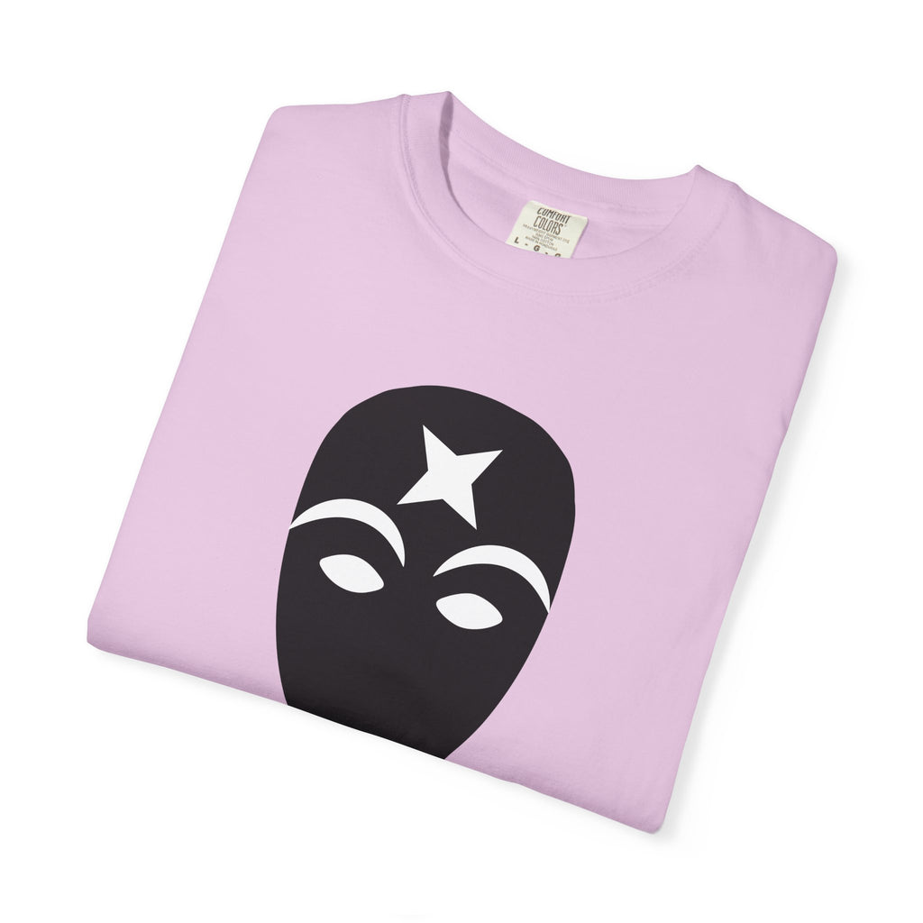 Masked Star Tee  Minimalist Black Mask Graphic T-Shirt