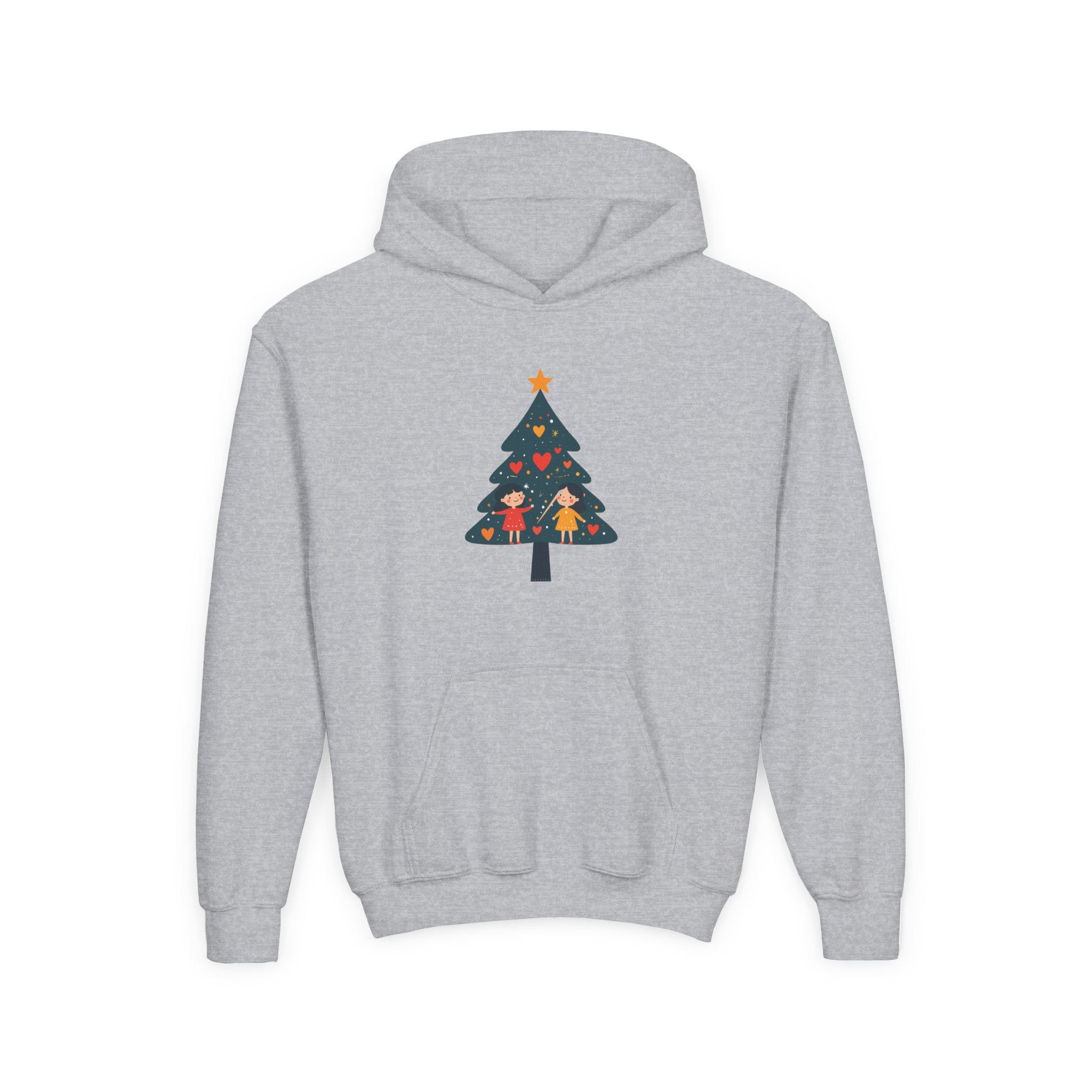 Youth Christmas Tree Hoodie – Cute Kids Holiday Tree Sweatshirt