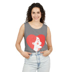 Heart Profile Tank Top — Minimal Feminine Love Graphic