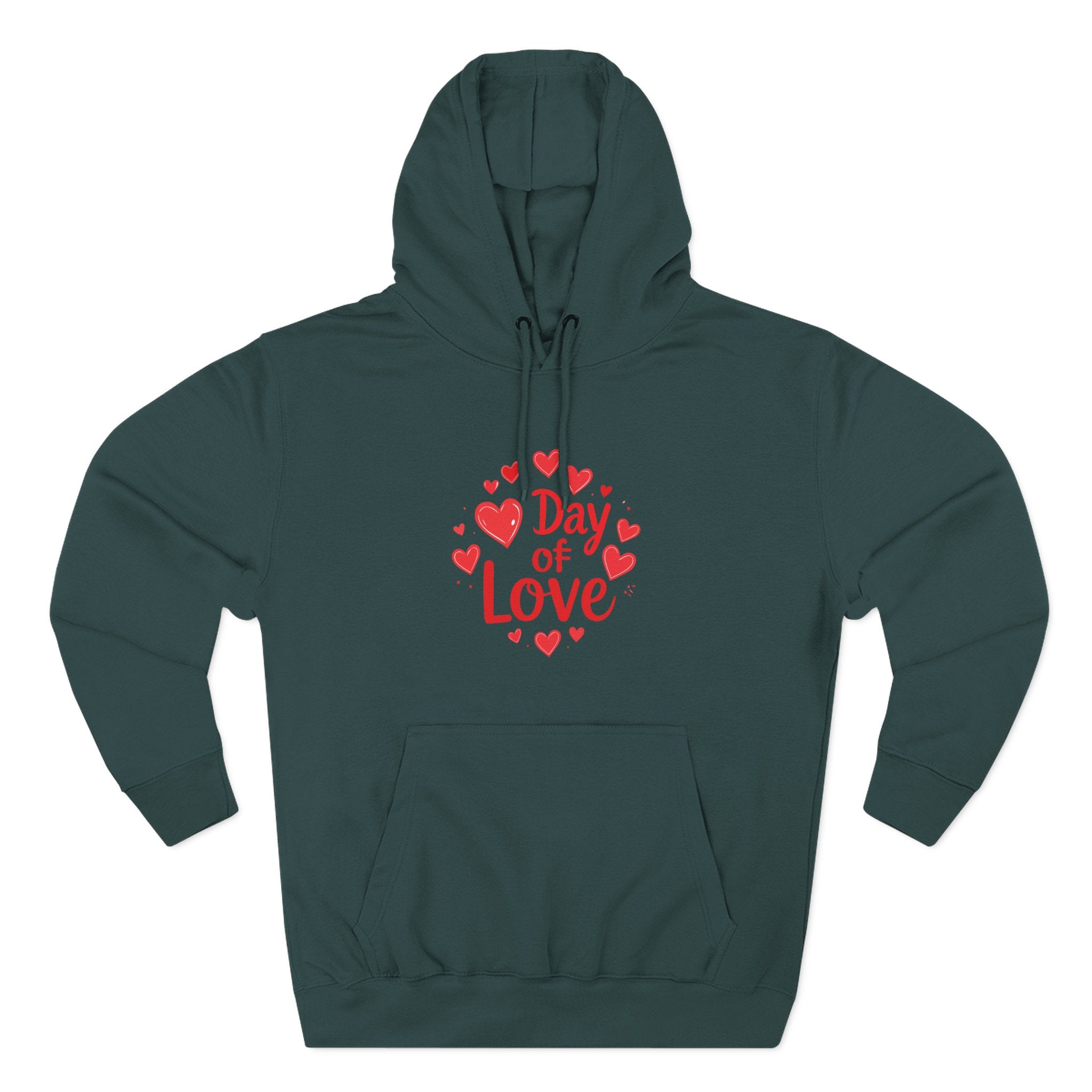 Christmas Wear-Valentine "Day of Love" Hoodie - Heart Graphic Pullover