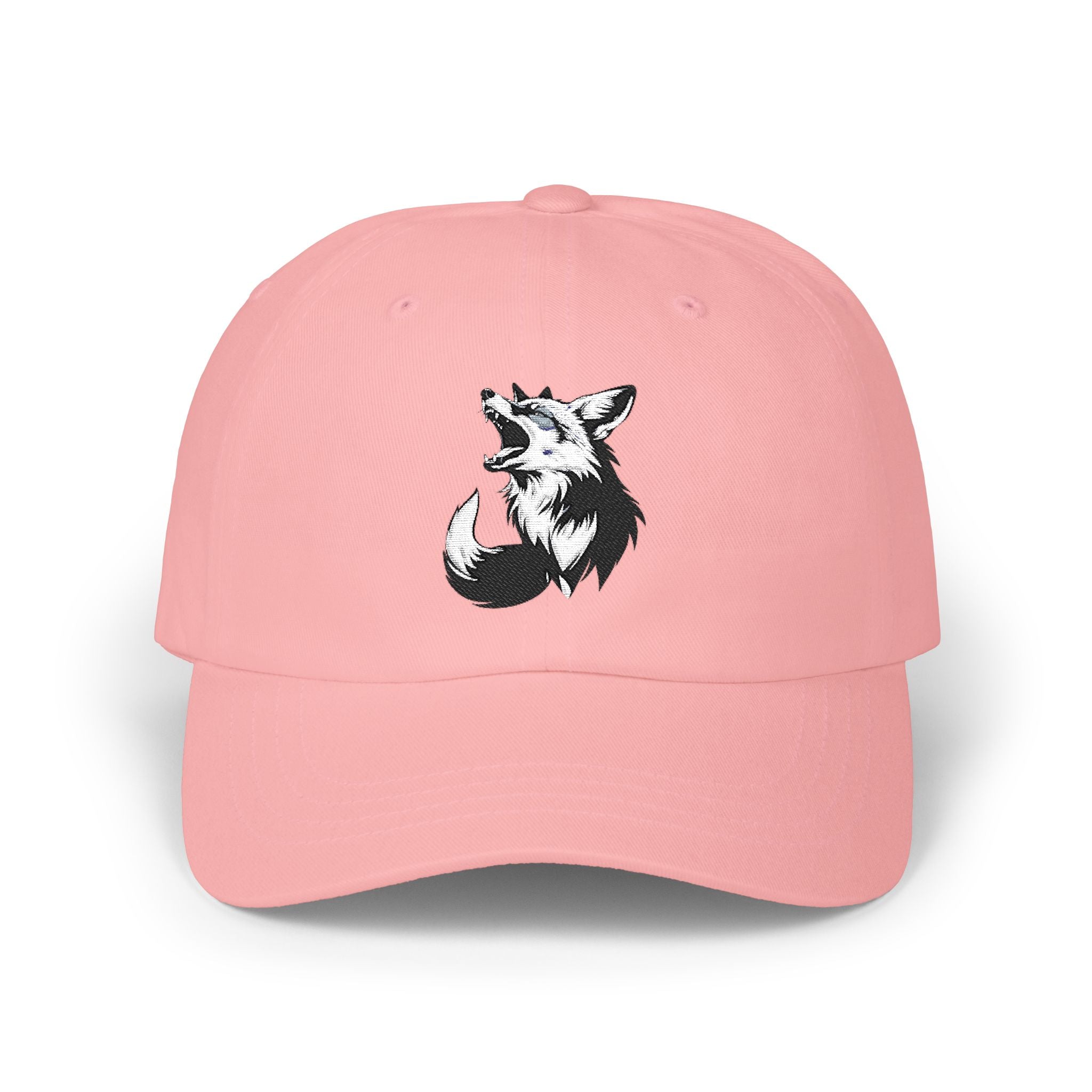 Fox Sketch Dad Cap Embroidered Fox Hat, Casual Animal Baseball Cap