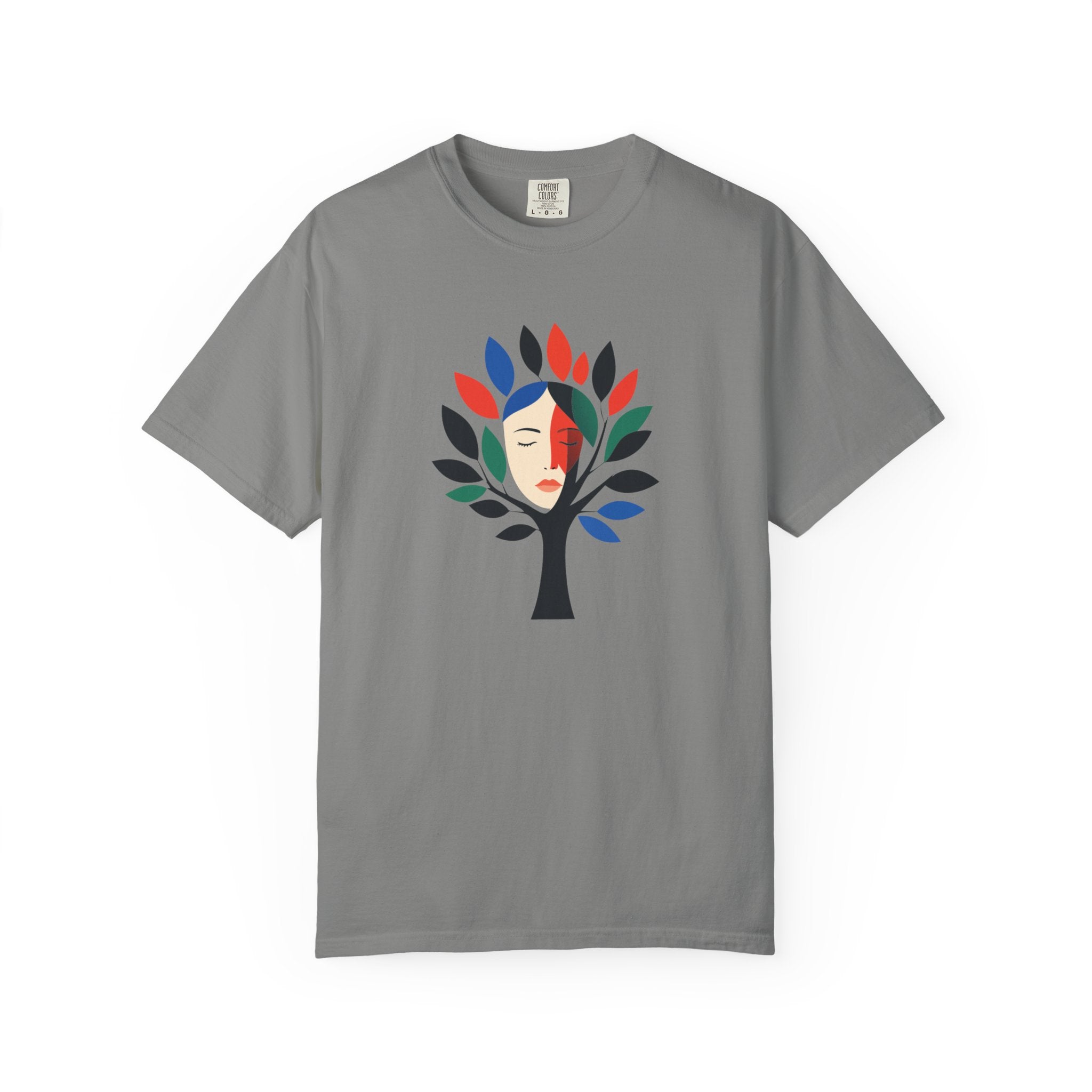Tree of Faces T-Shirt Colorful Abstract Tree Graphic Tee
