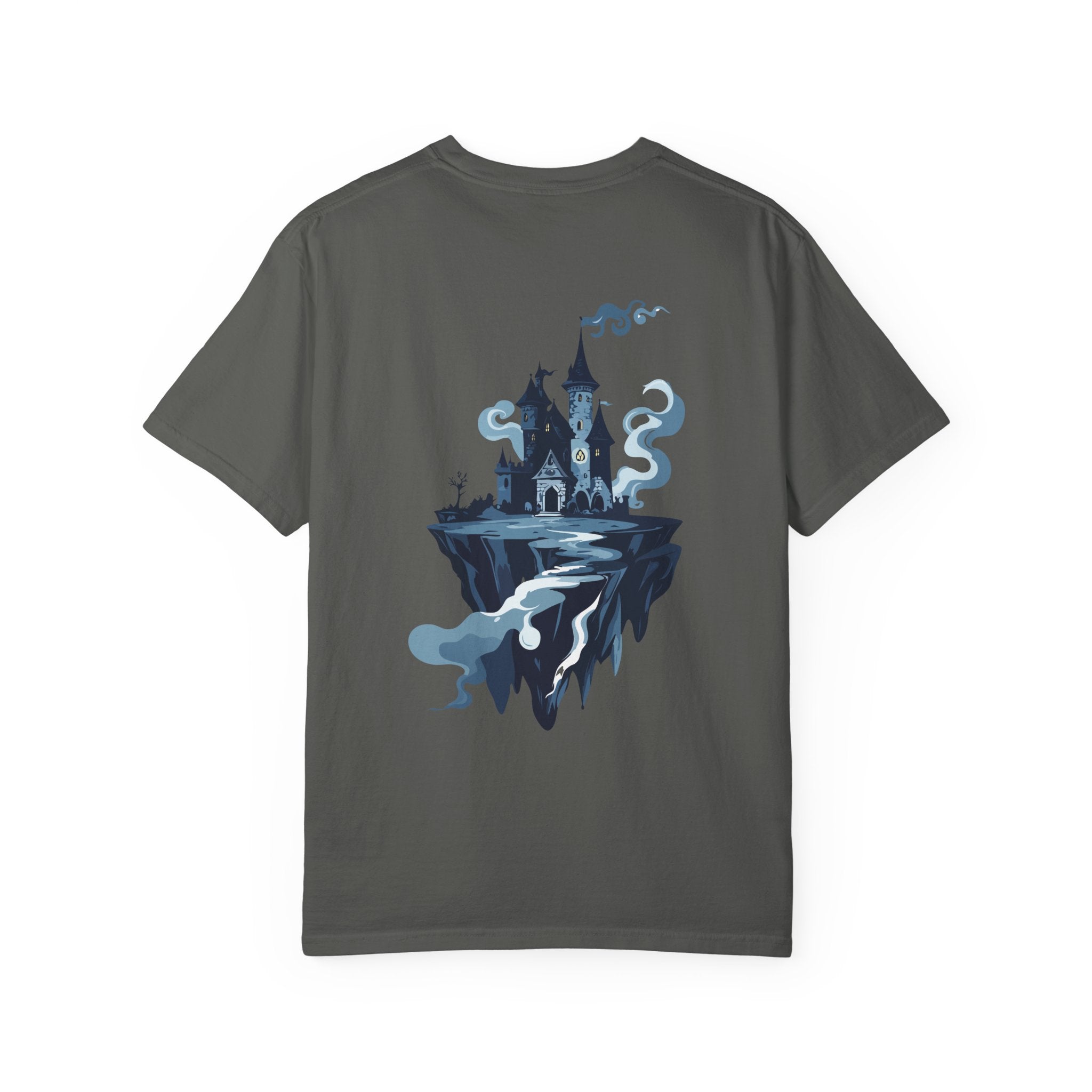 Floating Haunted Castle T‑Shirt Spooky Gothic Fantasy Tee