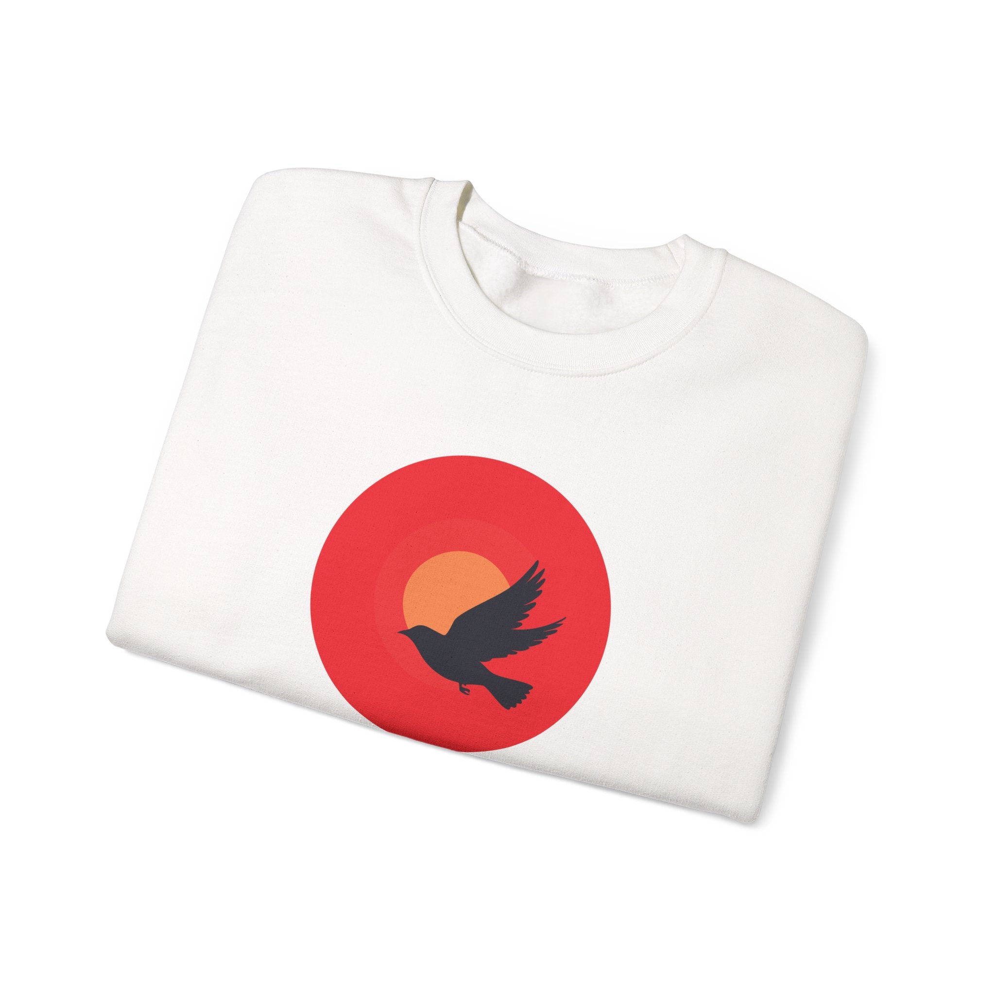 Copy of Bird silhouette sunset Sweatshirt | bird circle sunrise design