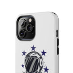 Astronaut Biker Tough Phone Case Retro Space Helmet Rider with Stars