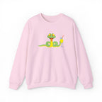 Floral Garden Snail Sweatshirt Cute Spring Nature Crewneck
