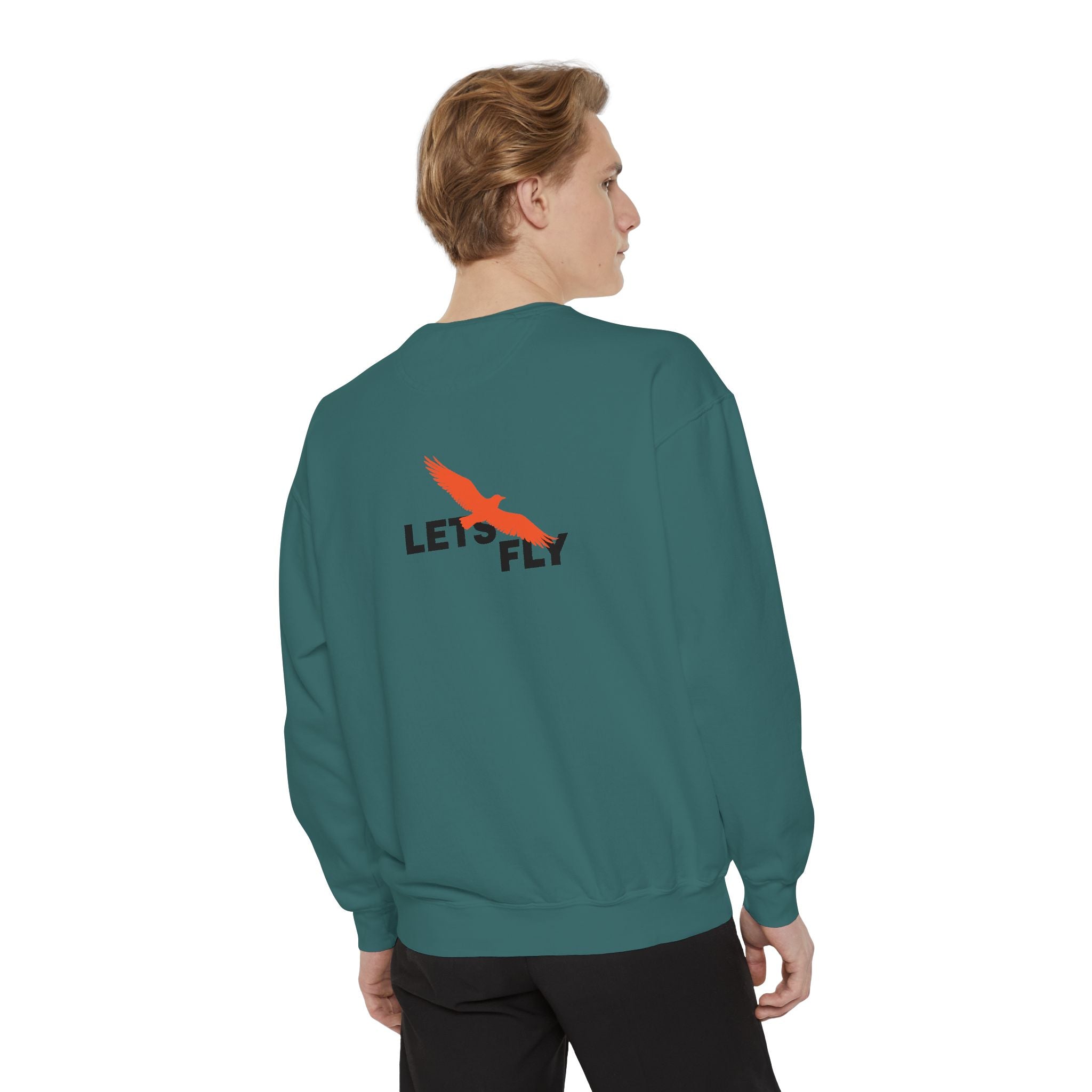 Let's Fly Sweatshirt — Graphic Bird Crewneck for Adventure Lovers