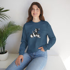Embroidered Girl Motorcycle Rider Graphic Crewneck Sweatshirt
