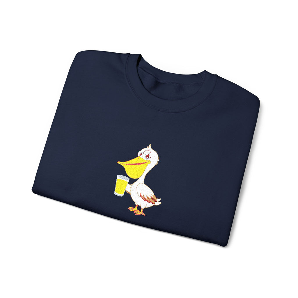 Duck Drinking Lemonade Crewneck Sweatshirt