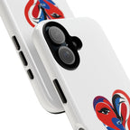 Heart Face Phone Case Red & Blue Abstract Love Design