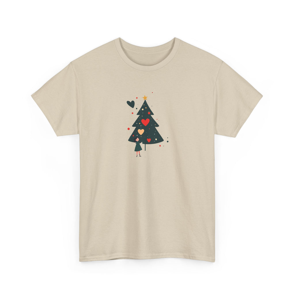 Christmas Tree Tee — Cute Heart Holiday T‑Shirt