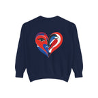 Heart Portrait Sweatshirt Artistic Dual-Face Love Graphic