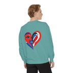 Heart Portrait Sweatshirt Artistic Dual-Face Love Graphic