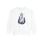 Stylized Flame Graphic Sweatshirt | Minimal Fire Illustration Crewneck