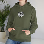 Embroidered Floral Butterfly Hoodie Monochrome Rose & Butterfly Graphic Sweatshirt