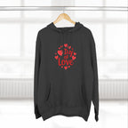 Christmas Wear-Valentine "Day of Love" Hoodie - Heart Graphic Pullover
