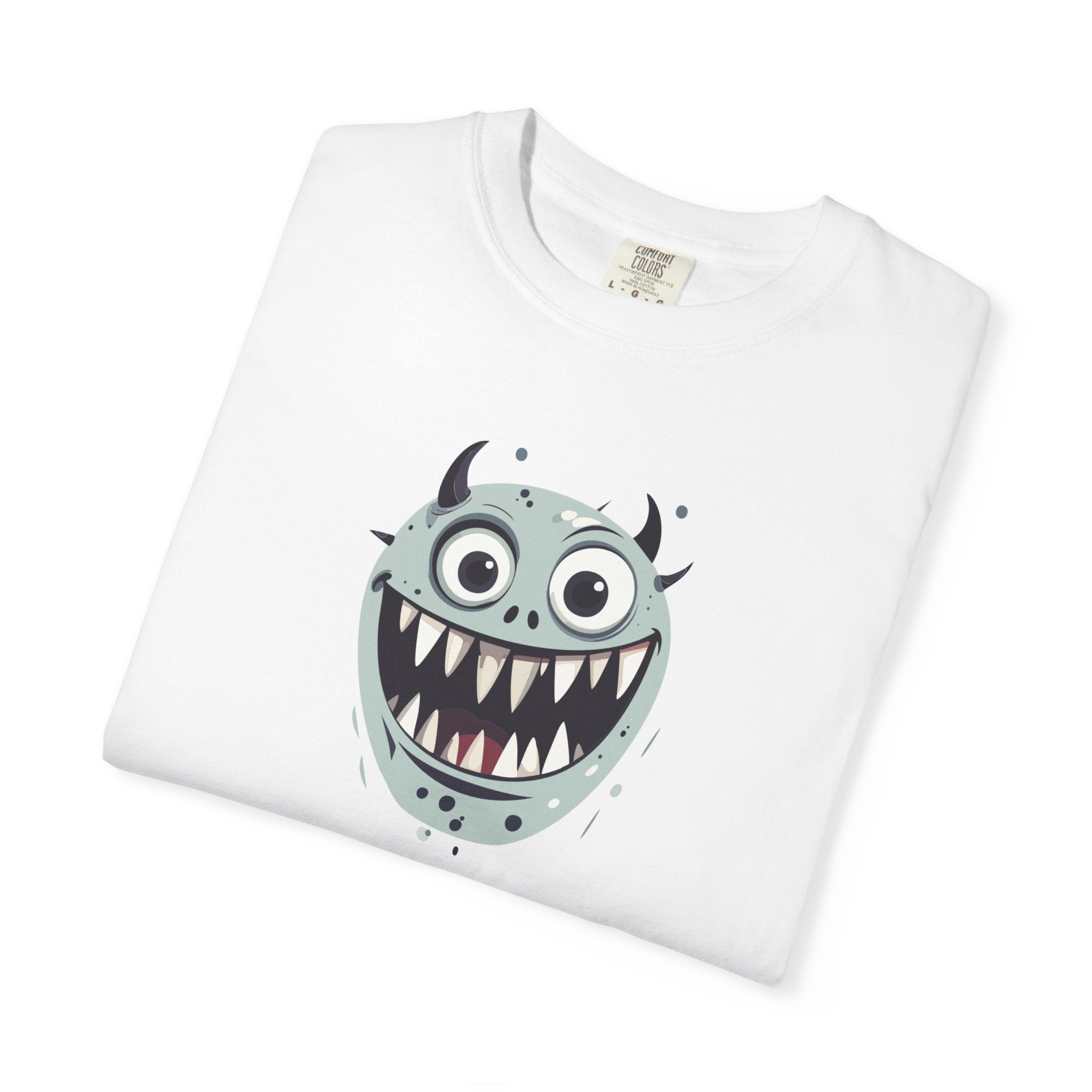 Monster Face T-Shirt Cute Scary Cartoon Graphic Tee