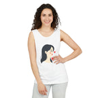 Kawaii Girl Portrait Tank Top Cute Heart Illustration Graphic Tank