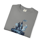 Floating Haunted Castle T‑Shirt Spooky Gothic Fantasy Tee