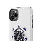 Astronaut Biker Tough Phone Case Retro Space Helmet Rider with Stars