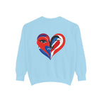 Heart Portrait Sweatshirt Artistic Dual-Face Love Graphic