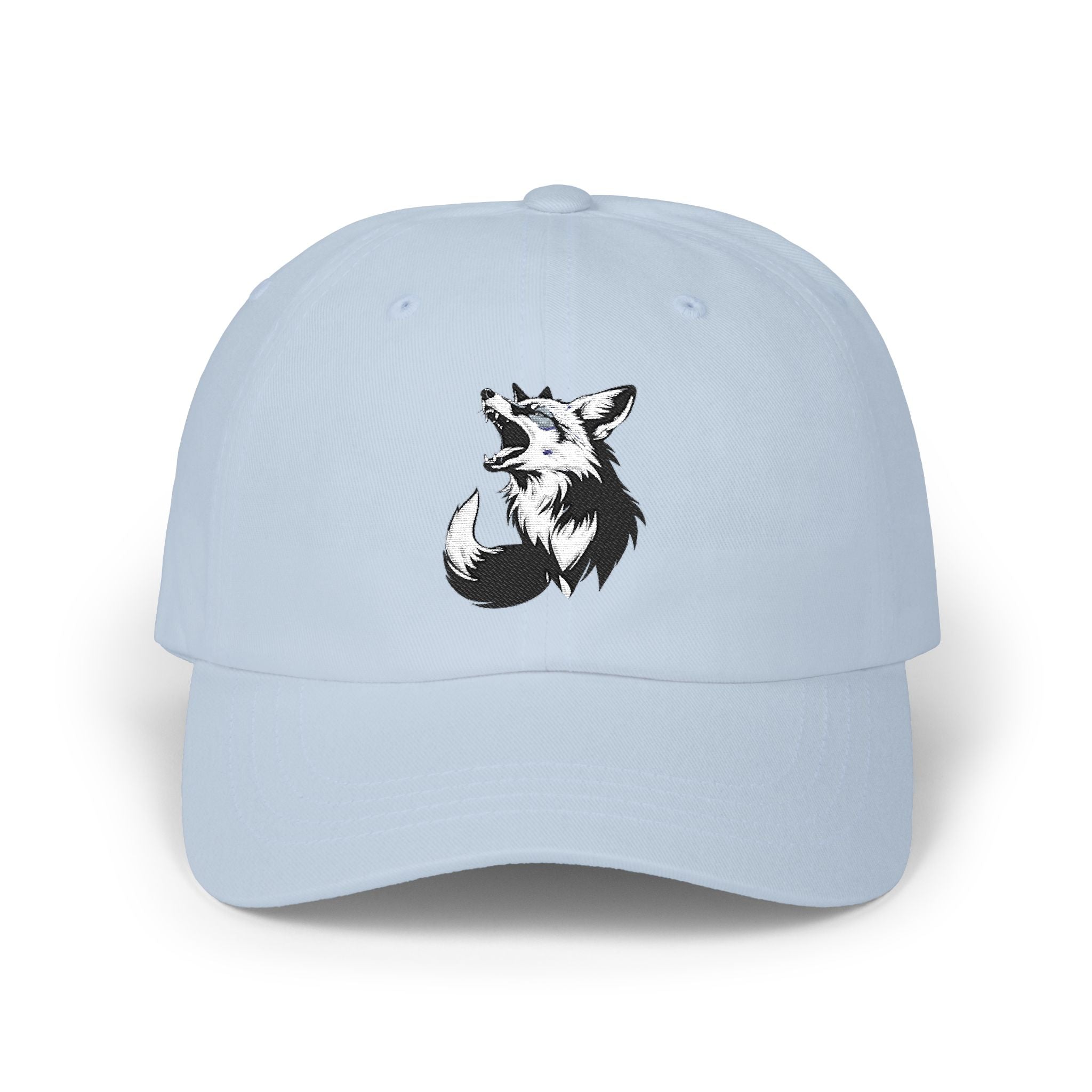 Fox Sketch Dad Cap Embroidered Fox Hat, Casual Animal Baseball Cap