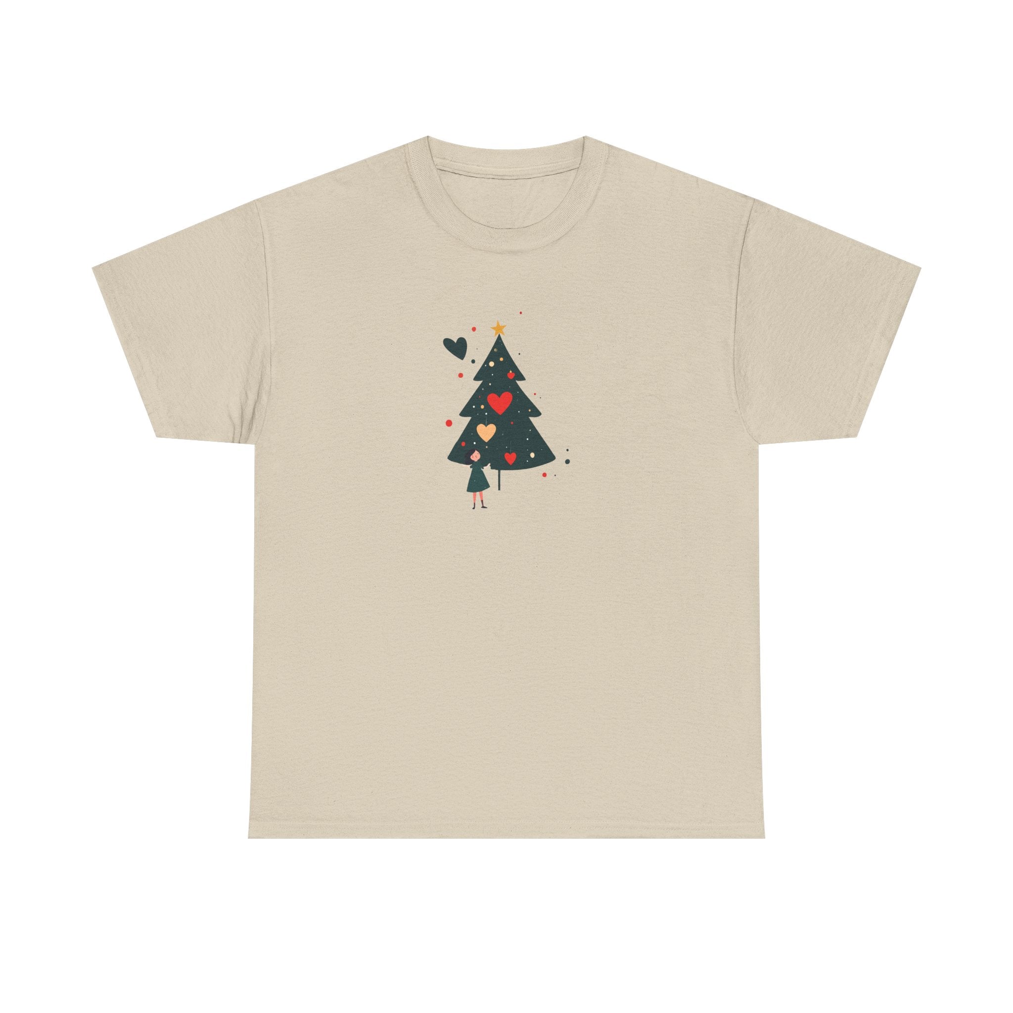 Christmas Tree Tee — Cute Heart Holiday T‑Shirt