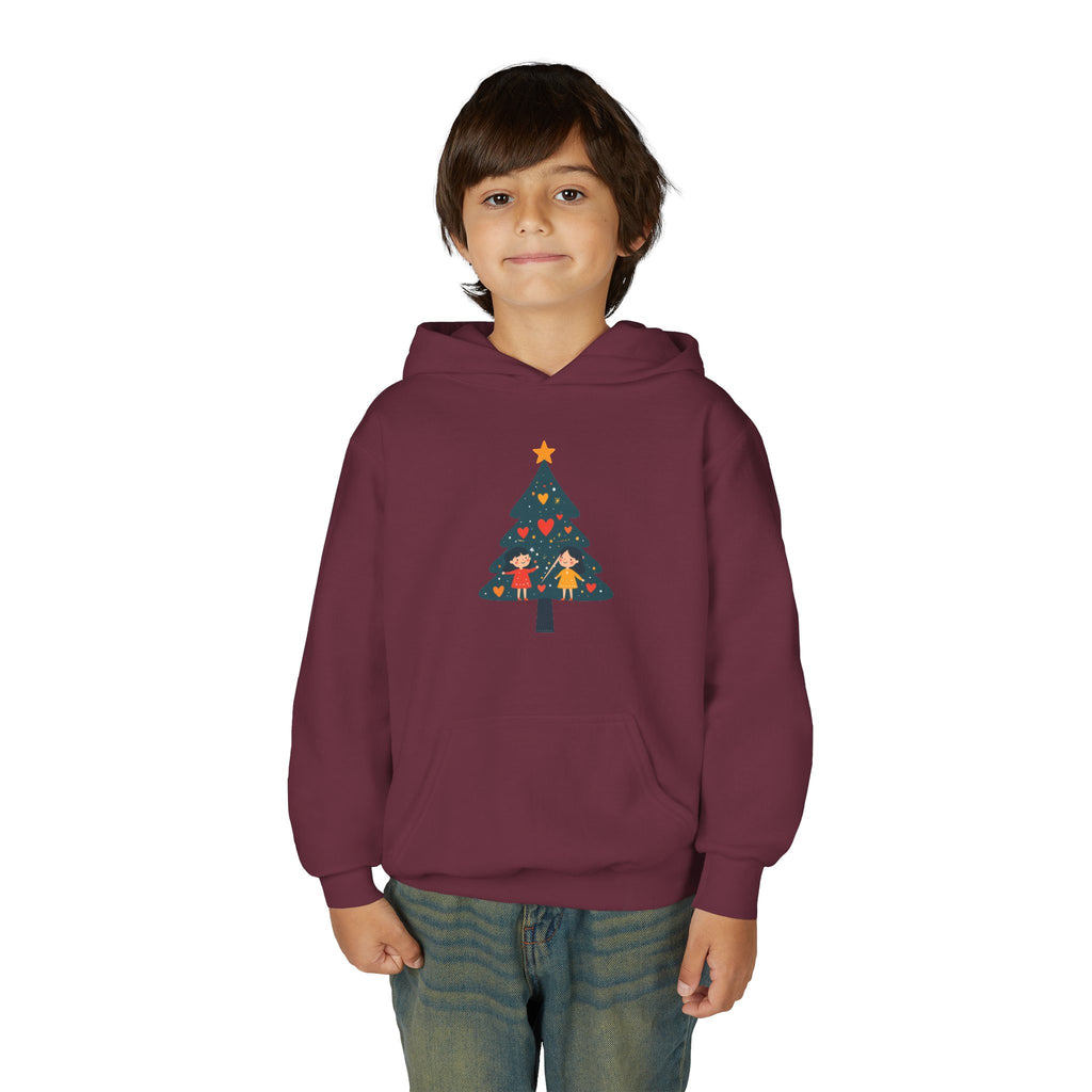 Youth Christmas Tree Hoodie – Cute Kids Holiday Tree Sweatshirt